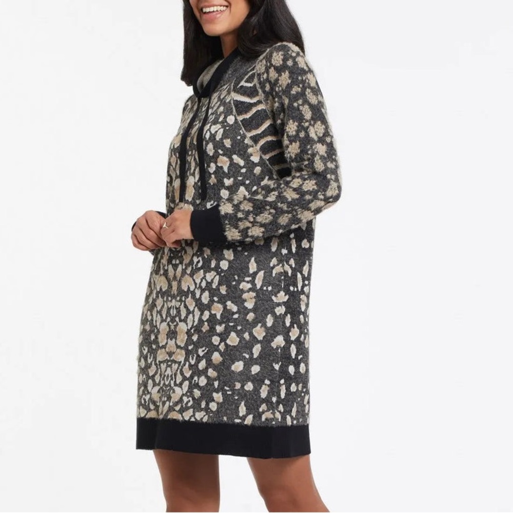 Tribal Abstract Animal Print Sweater Dress Size Small